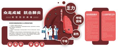 防范新型冠状病毒医疗文化墙